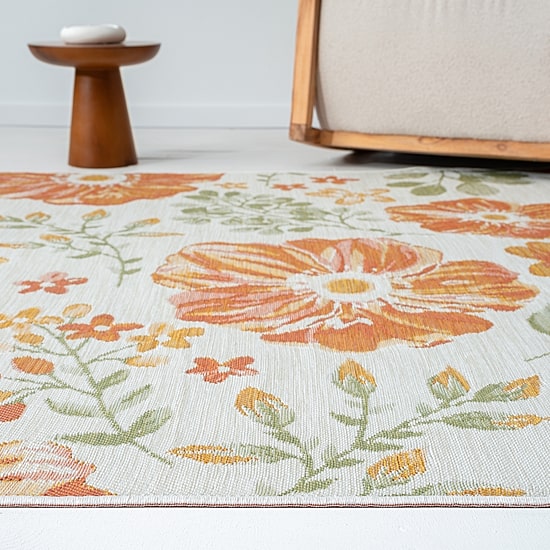 LR Home Bella Floral 24"X96" Indoor Outdoor Rectangular Runner