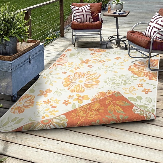 LR Home Bella Floral 24"X96" Indoor Outdoor Rectangular Runner