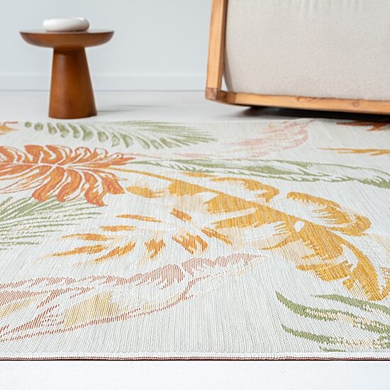 LR HOME BREWIS FLORAL 24"X96" INDOOR OUTDOOR RECTANGULAR RUNNER