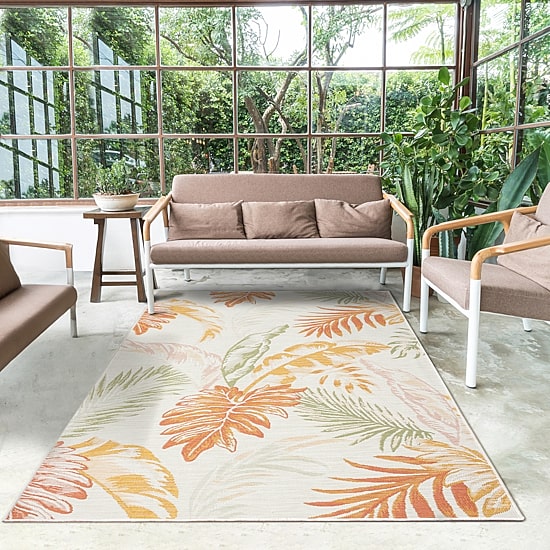 LR HOME BREWIS FLORAL 24"X96" INDOOR OUTDOOR RECTANGULAR RUNNER