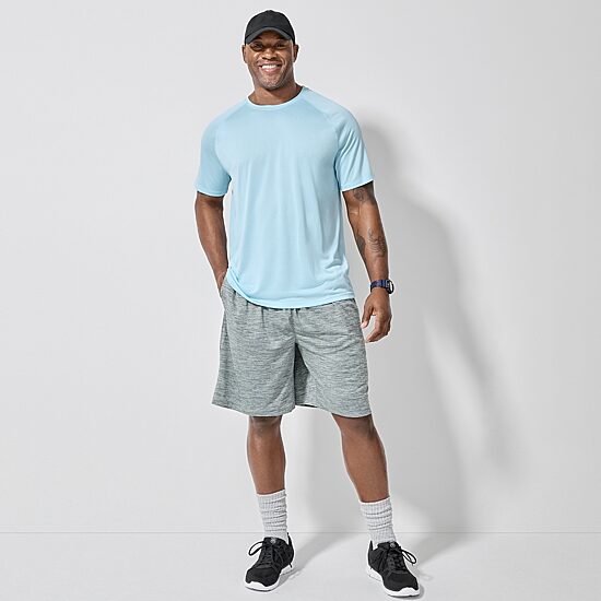 Xersion Everair Mens 9" Mid Rise Big and Tall Quick Dry Workout Shorts