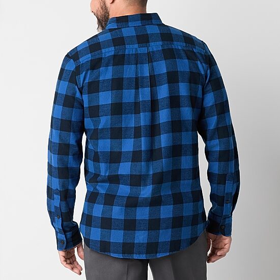 St. John's Bay Mens Long Sleeve Classic Fit Flannel Shirt