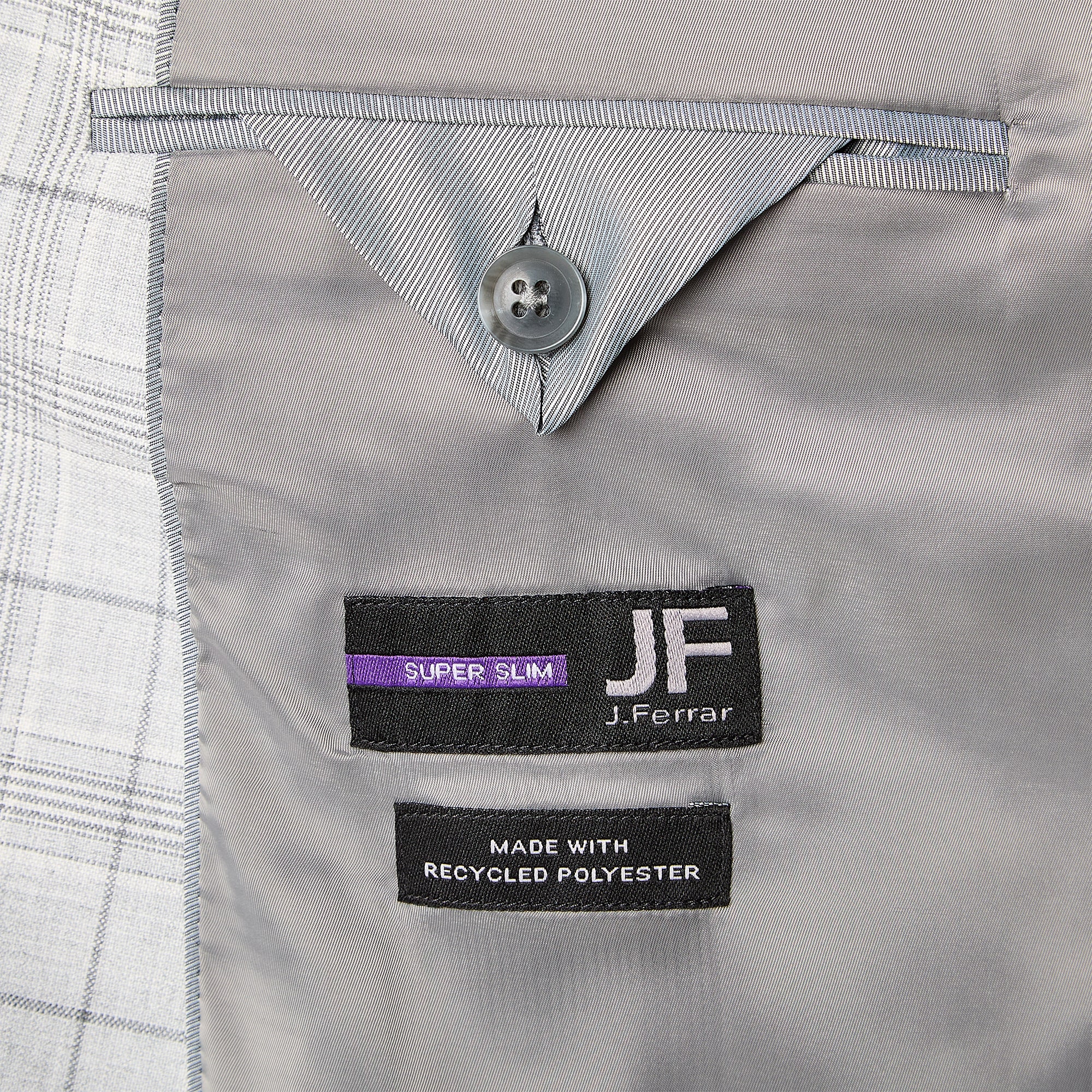 J. Ferrar Mens Plaid Classic Fit Sport Coat