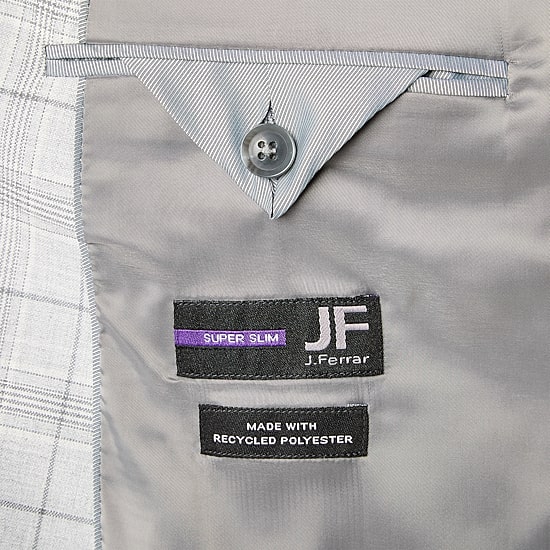 J. Ferrar Mens Plaid Classic Fit Sport Coat
