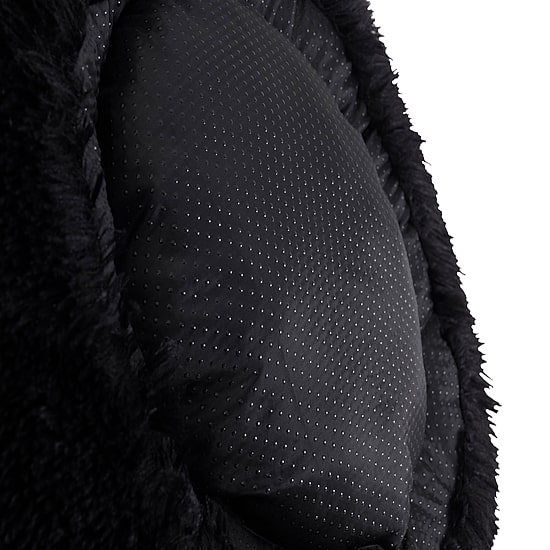 Sweet Home Collection 20in Black Round Calming Faux Fur Donut Pet Bed