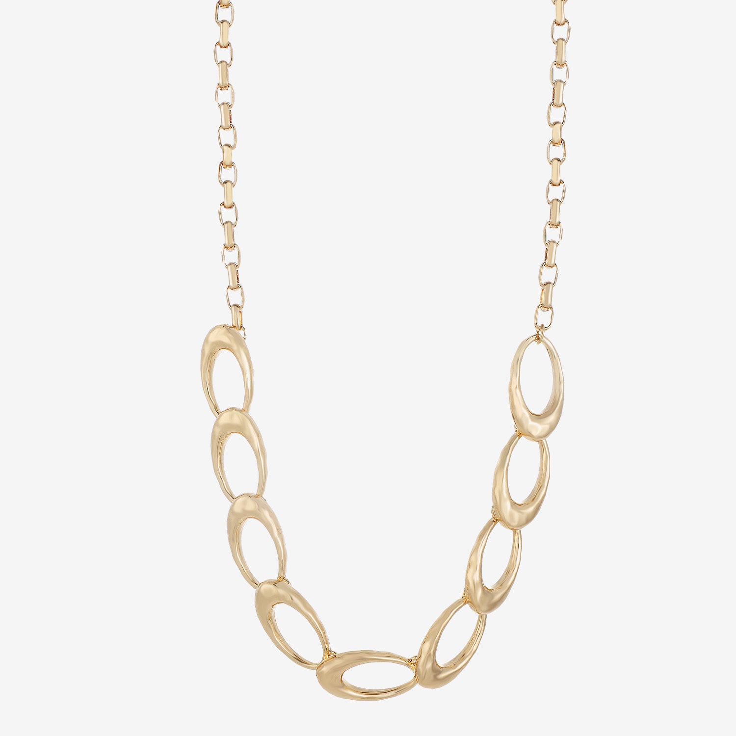 Liz Claiborne Hammered Womens 17 Inch Collar Necklace