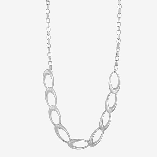 Liz Claiborne Hammered Womens 17 Inch Collar Necklace