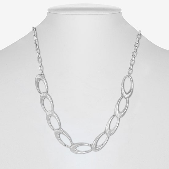 Liz Claiborne Hammered Womens 17 Inch Collar Necklace