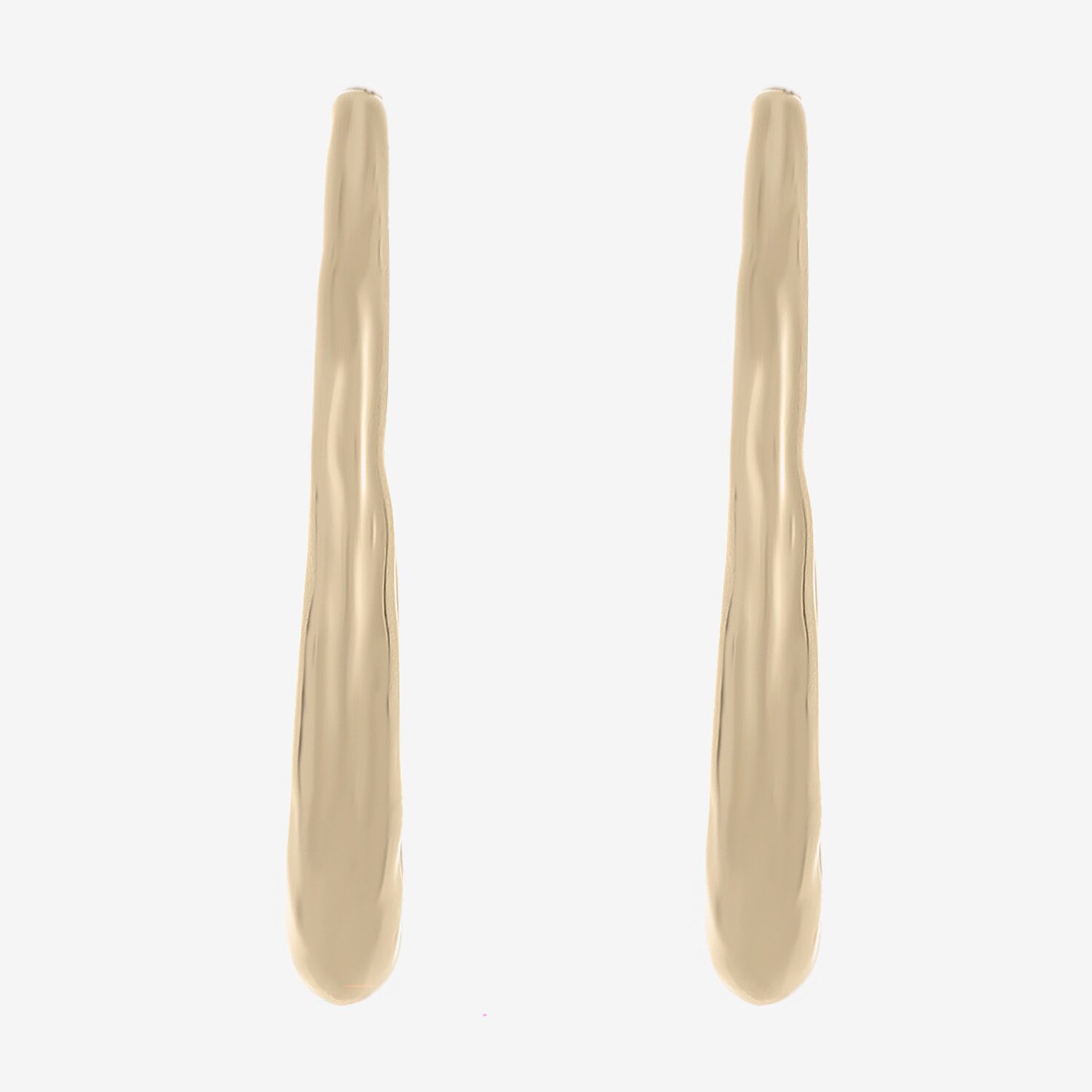 Liz Claiborne Hammered Womens 44.5mm Hypoallergenic Hoop Earrings