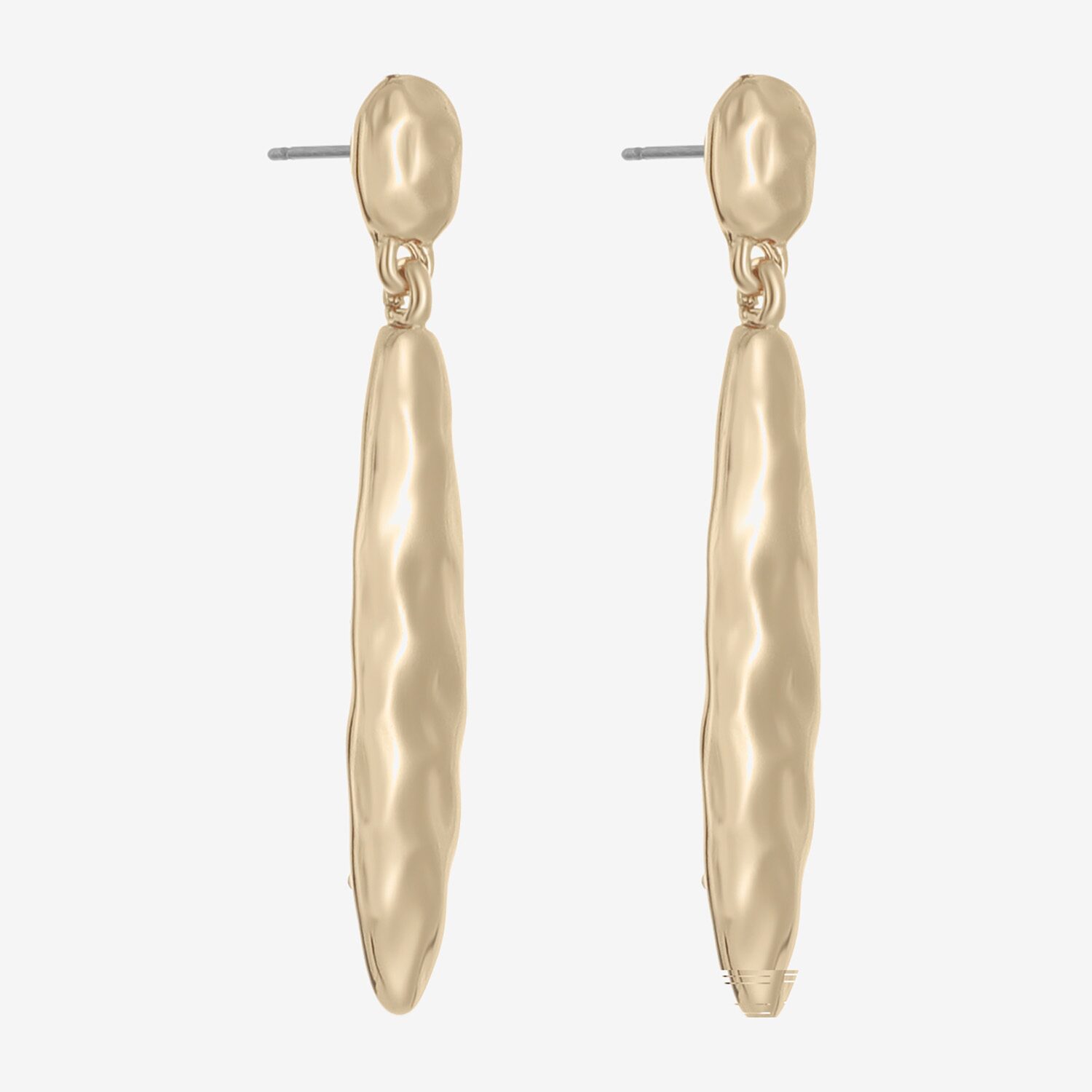 Liz Claiborne Hammered Womens Hypoallergenic Drop Earrings