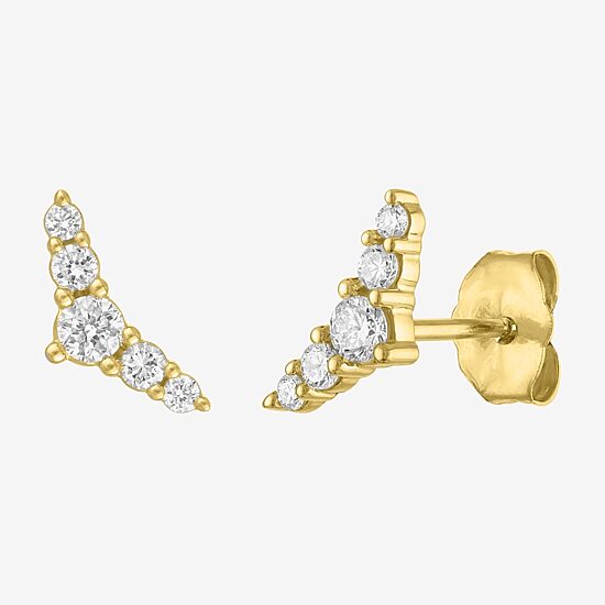 Diamond Addiction (G-H, Si2-I1) 1/4 CT. T.W. Lab Grown White Diamond 10K Gold 4mm Stud Earrings