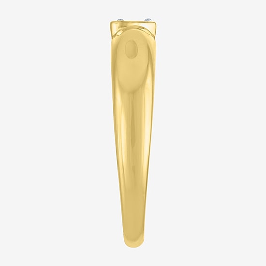 Diamond Addiction Heart (G-H, Si2-I1) Womens 4.5MM 1/10 CT. T.W. Lab Grown White Diamond 10K Gold Heart Band