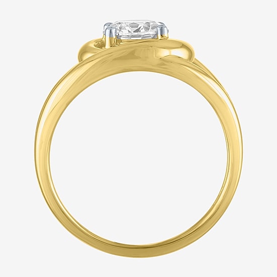 Diamond Addiction (D-E / Vs1-Vs2) Womens 1 CT. T.W. Lab Grown White Diamond 10K Gold Round Cocktail Ring