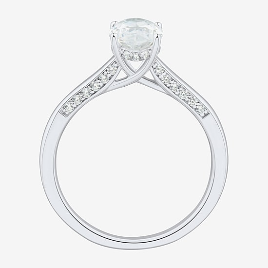 (H-I / Si1-Si2) Womens 1 3/4 CT. T.W. Lab Grown White Diamond 10K Gold Marquise Solitaire Engagement Ring