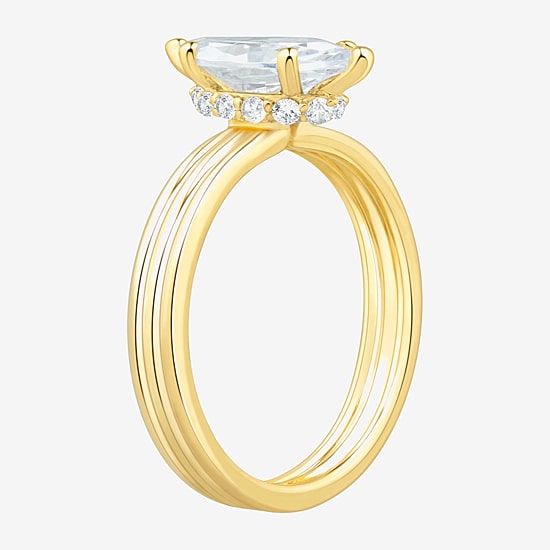 (H-I / Si1-Si2) Womens 1 5/8 CT. T.W. Lab Grown White Diamond 14K Gold Marquise Solitaire Engagement Ring