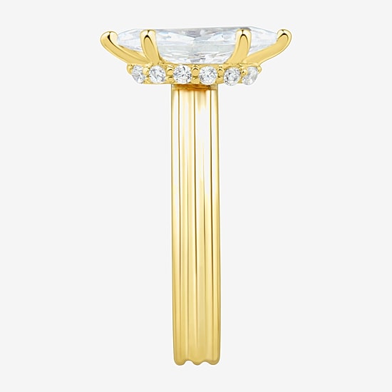 (H-I / Si1-Si2) Womens 1 5/8 CT. T.W. Lab Grown White Diamond 14K Gold Marquise Solitaire Engagement Ring