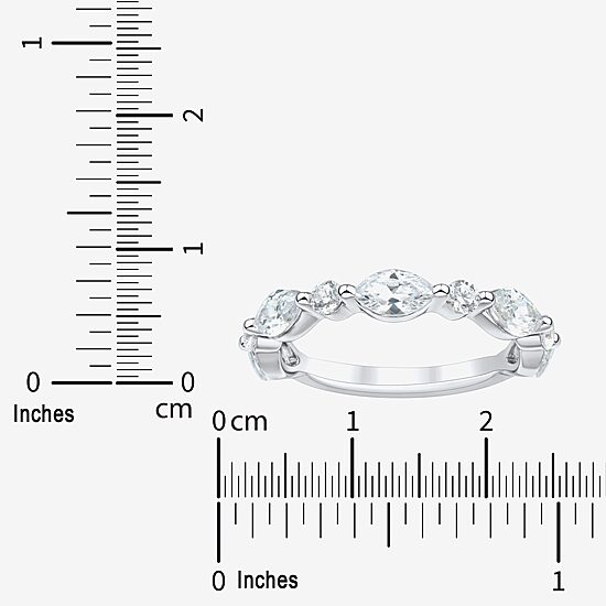 (H-I / Si2) Womens 3.5MM 1 1/2 CT. T.W. Lab Grown White Diamond 10K Gold Wedding Band