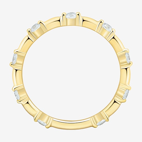 (H-I / Si2) Womens 1/3 CT. T.W. Lab Grown White Diamond 10K Gold Wedding Band