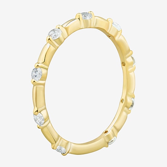(H-I / Si2) Womens 1/3 CT. T.W. Lab Grown White Diamond 10K Gold Wedding Band