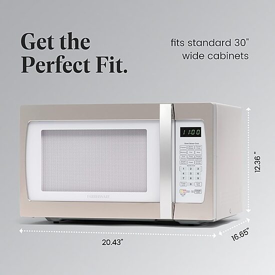 Farberware Professional FMO13AHTPLE 1.3 Cu. Ft 1100-Watt Microwave Oven with Smart Sensor Cooking