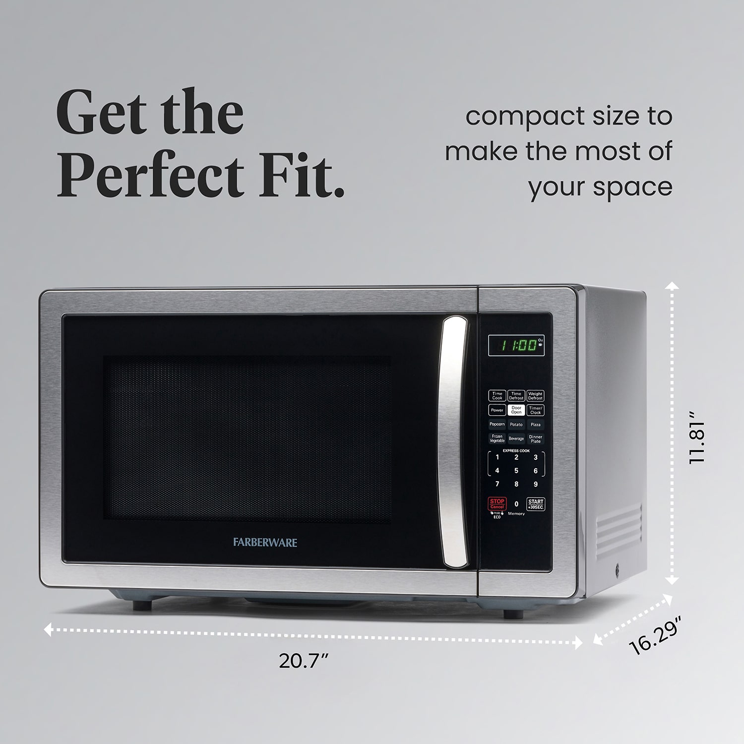 Farberware Classic FMO11AHTBKB 1.1 Cu. Ft. 1000-Watt Microwave Oven