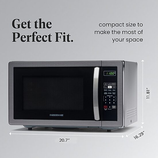 Farberware Classic FMO11AHTBSB 1.1 Cu. Ft 1000-Watt Microwave Oven