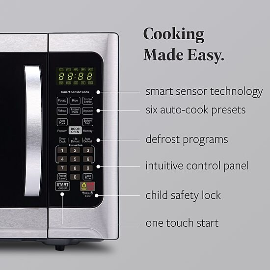 Farberware Professional FMO12AHTBKE 1000-Watt 1.2 Cu. Ft. Microwave Oven with Sensor