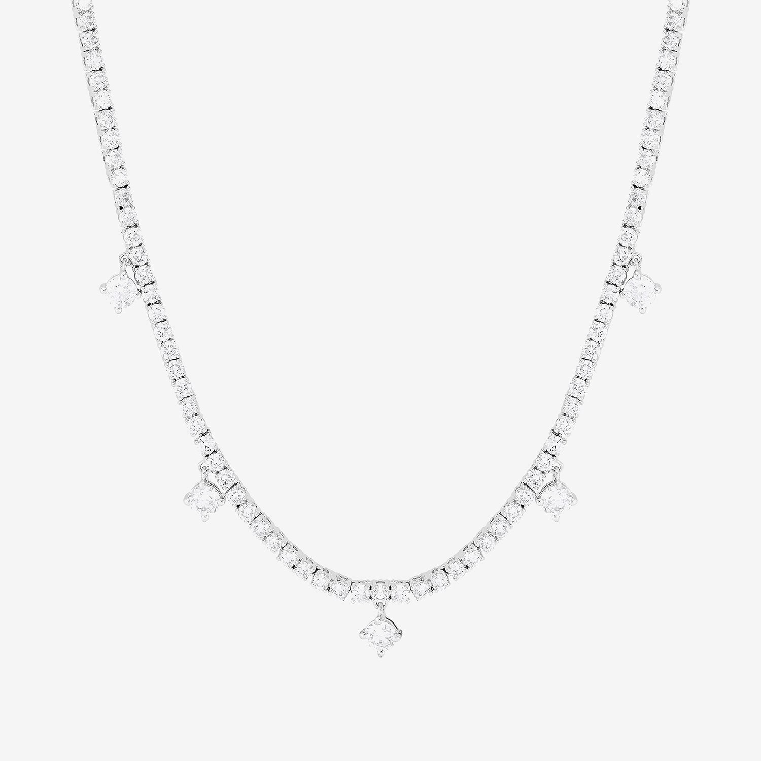 (H-I/ Si2) Womens 6 CT. T.W. Lab Grown White Diamond 10K Gold 20 Inch Pendant Necklace