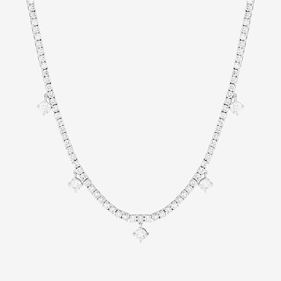 (H-I/ Si2) Womens 6 CT. T.W. Lab Grown White Diamond 10K Gold 20 Inch Pendant Necklace