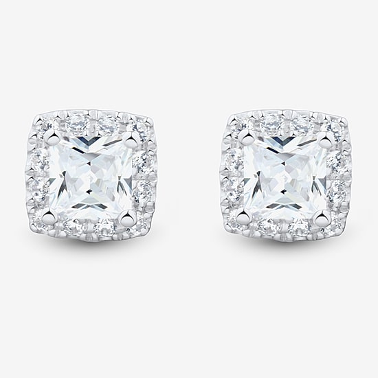 (H-I / Si1-Si2) 1 1/2 CT. T.W. Lab Grown White Diamond 10K Gold Stud Earrings