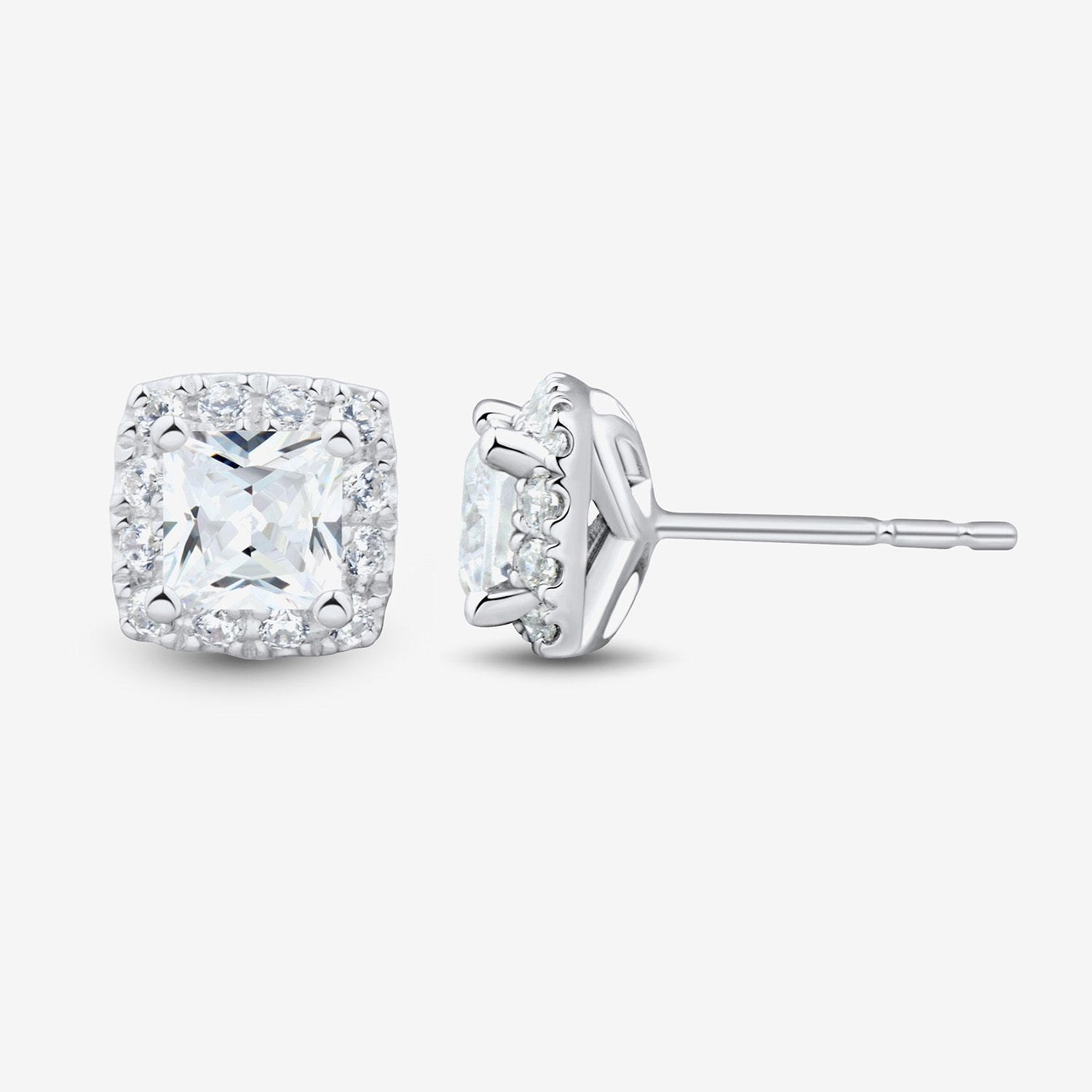 (H-I / Si1-Si2) 1 1/2 CT. T.W. Lab Grown White Diamond 10K Gold Stud Earrings