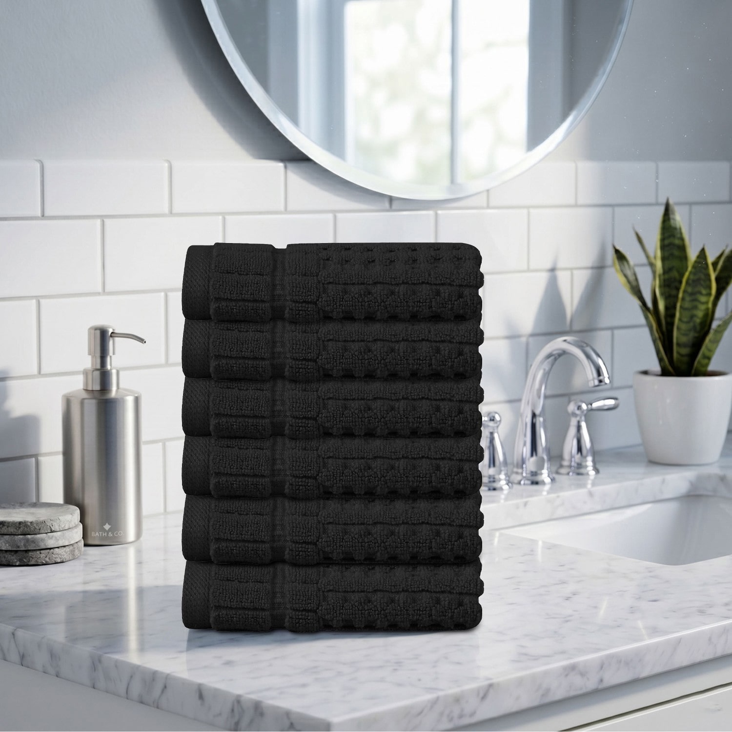 Home Weavers Inc Willow Collection 100% Cotton Zero Twist -pc. Quick Dry Bath Towel Set