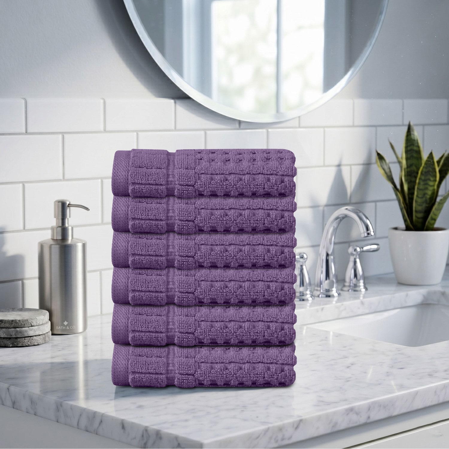 Home Weavers Inc Willow Collection 100% Cotton Zero Twist 6-pc. Quick Dry Washcloth
