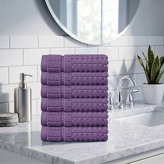 Home Weavers Inc Willow Collection 100% Cotton Zero Twist 6-pc. Quick Dry Washcloth