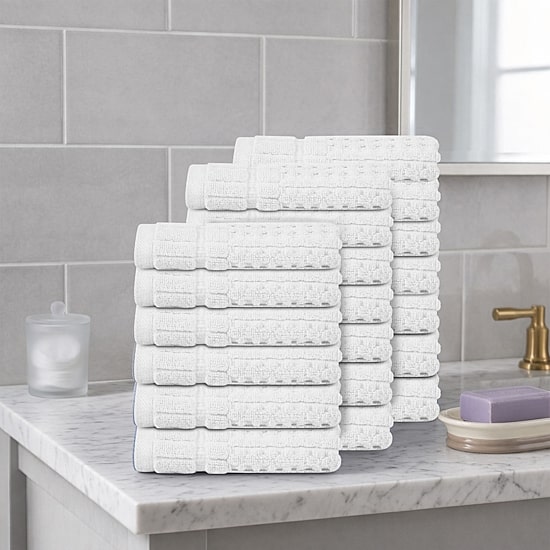 Home Weavers Inc Willow Collection 100% Cotton Zero Twist 20-pc. Quick Dry Washcloth