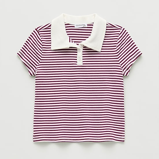 Eyeshadow Big Kid Girls Short Sleeve Regular Fit Polo Shirt