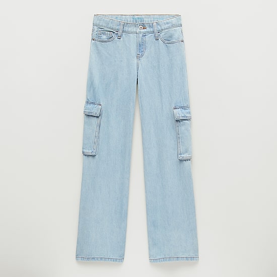 Thereabouts Little & Big Kid Girls Adjustable Waist Low Rise Baggy Fit Cargo Jean