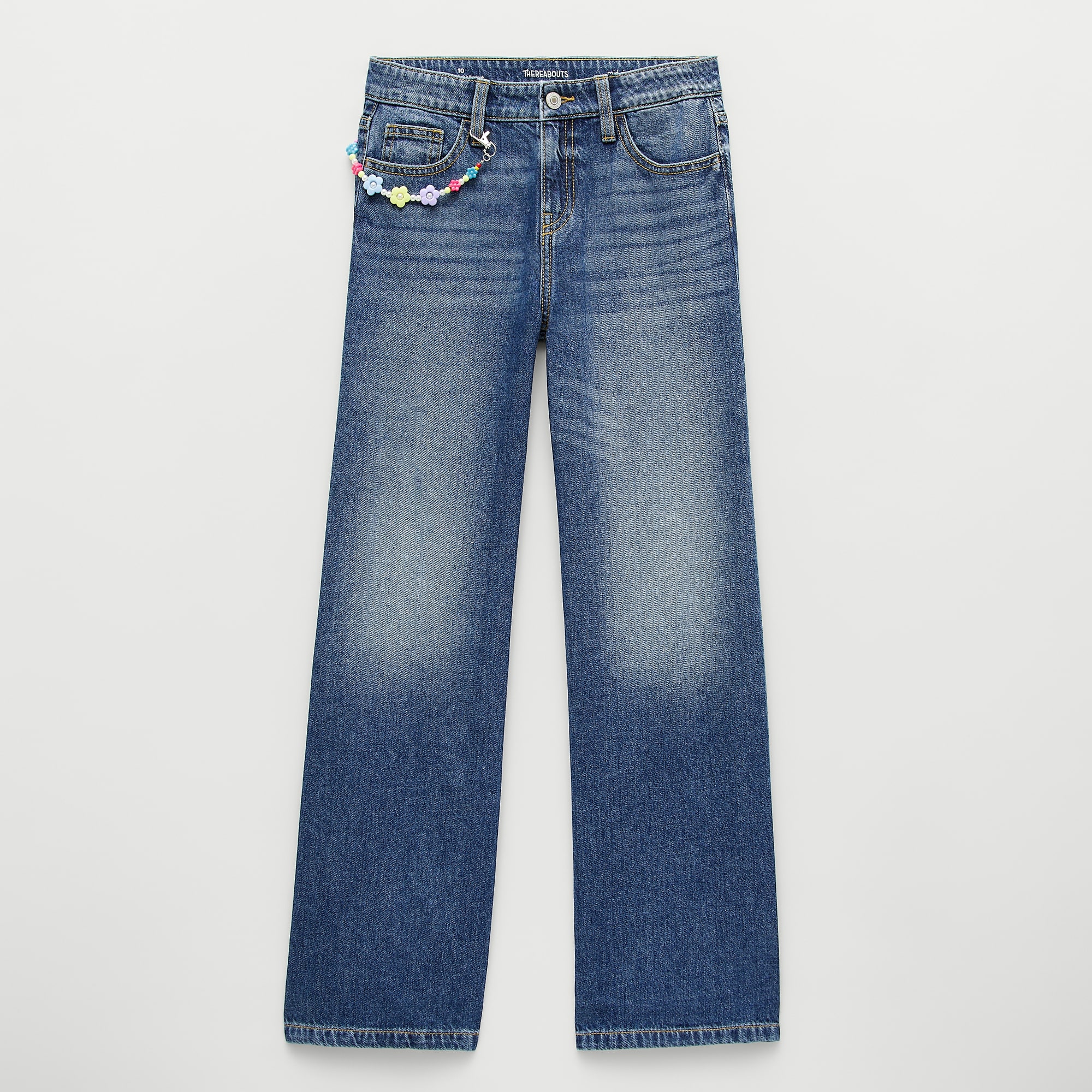 Thereabouts Little & Big Kid Girls Adjustable Waist Baggy Fit Jean
