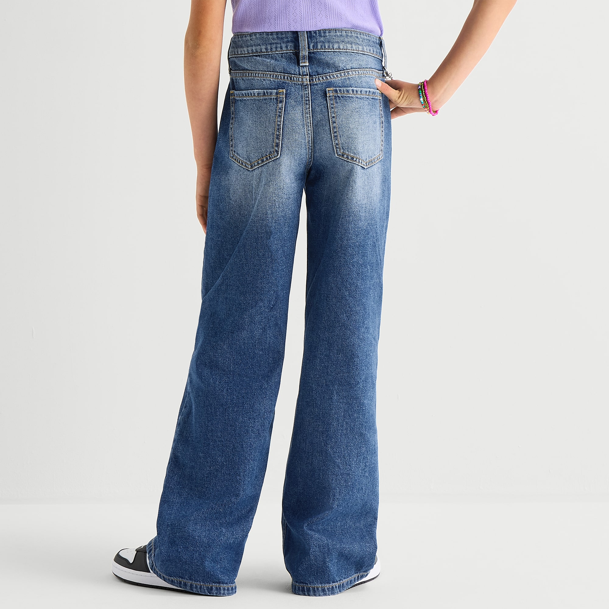 Thereabouts Little & Big Kid Girls Adjustable Waist Baggy Fit Jean