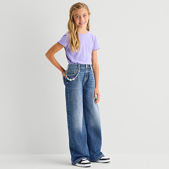 Thereabouts Little & Big Kid Girls Adjustable Waist Baggy Fit Jean