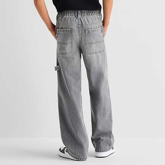 Thereabouts Little & Big Kid Boys Adjustable Waist Workwear Loose Fit Jean
