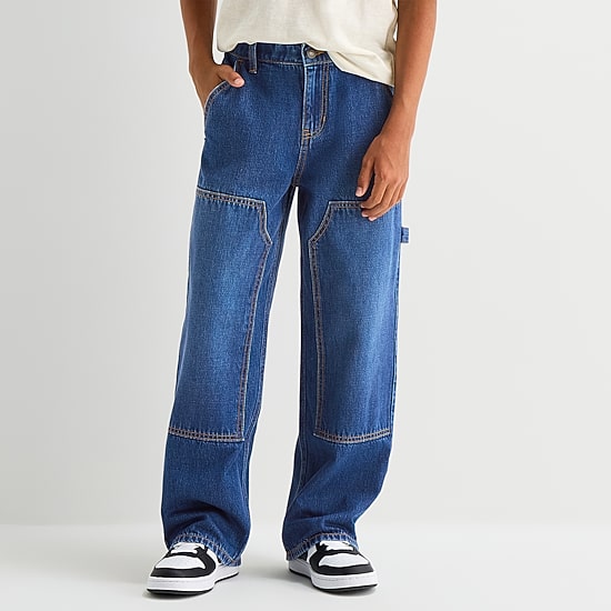 Thereabouts Little & Big Kid Boys Adjustable Waist Workwear Loose Fit Jean
