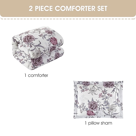 Stratford Park Rina Floral Easy Care Comforter Set