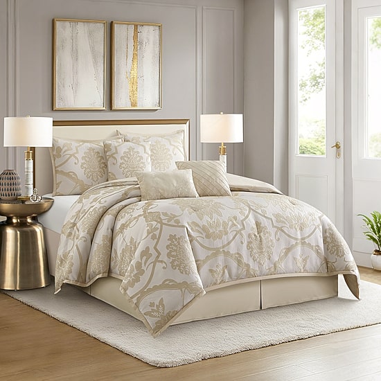 Stratford Park Melinda Floral 7-pc. Easy Care Comforter Set