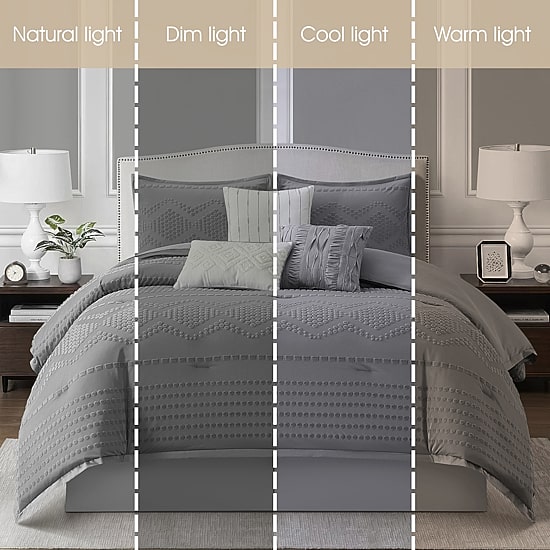 Stratford Park Whitney Geometric 7-pc. Easy Care Comforter Set