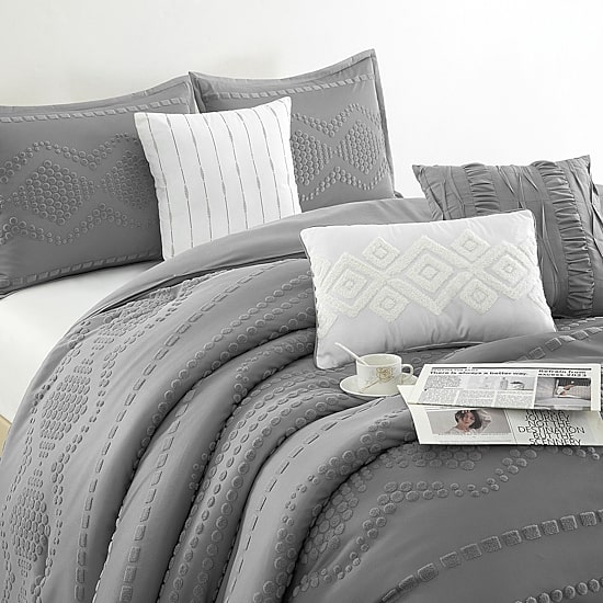 Stratford Park Whitney Geometric 7-pc. Easy Care Comforter Set