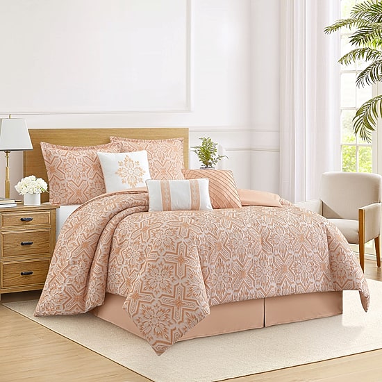 Stratford Park Brenda Geometric 7-pc. Easy Care Comforter Set
