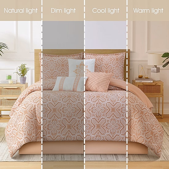 Stratford Park Brenda Geometric 7-pc. Easy Care Comforter Set
