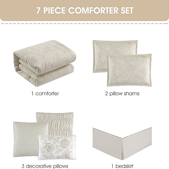 Stratford Park Belina Patchwork 7-pc. Easy Care Comforter Set