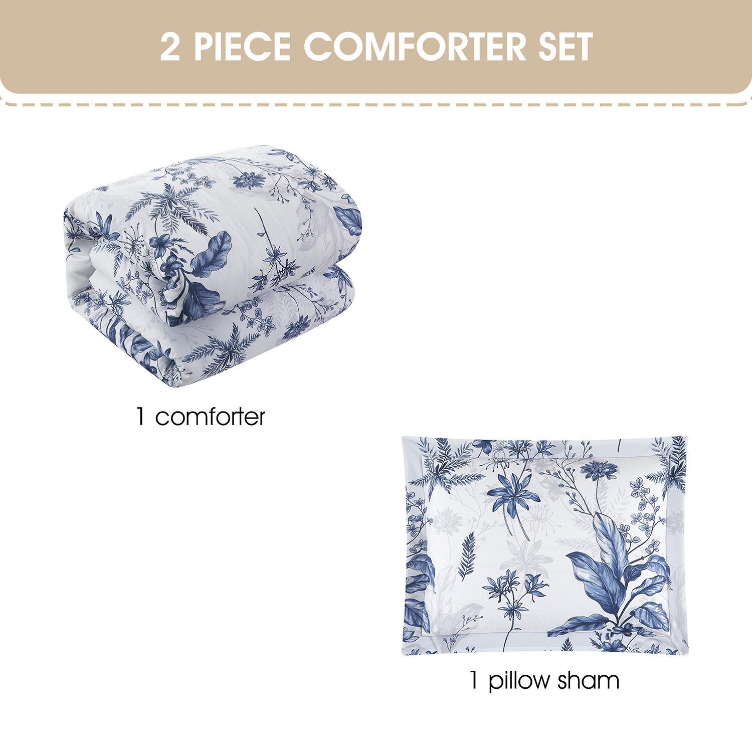 Stratford Park Hanna Floral Easy Care Comforter Set